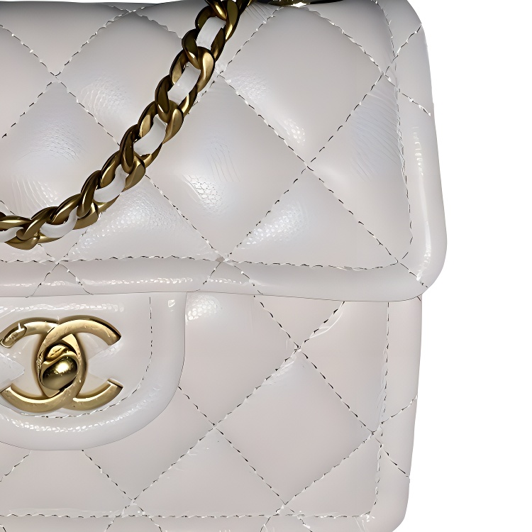 Женская сумка Chanel Classic Flap CF 21P (белая) — фото 3