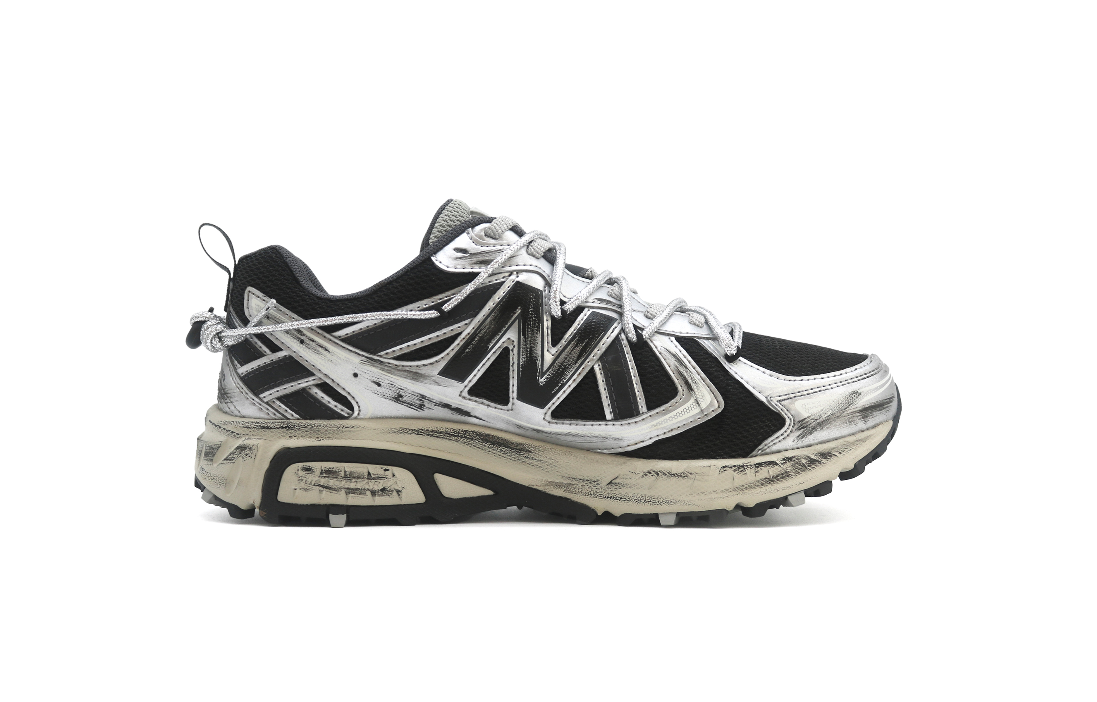 New Balance NB 410 V5 Abrasion Resistant Low top Casual City Commuting Running Shoes Unisex Black Silver