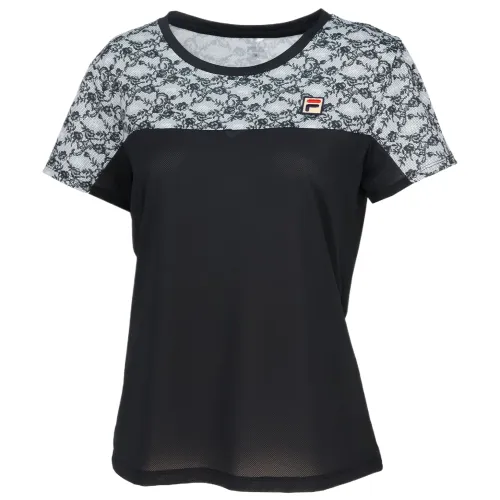 FILA Tennis Tops Women's Black Crew Neck