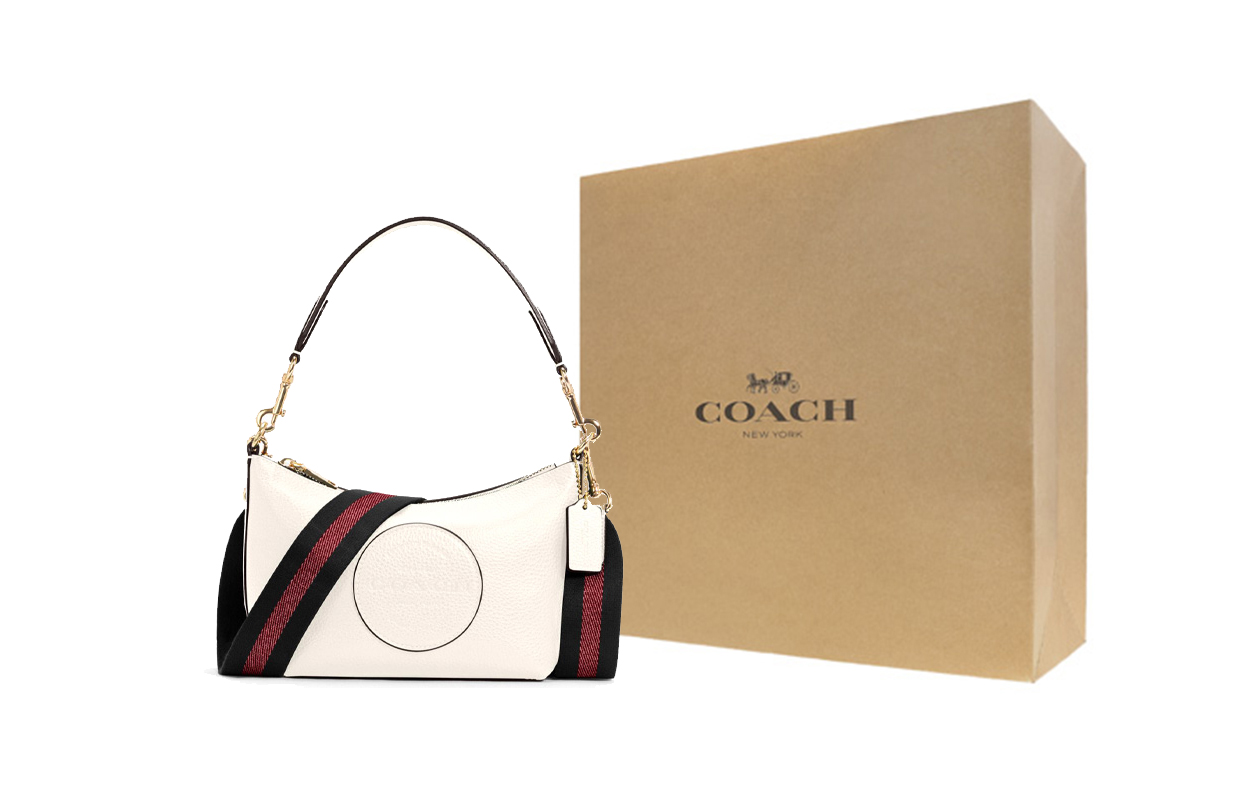 Женская сумка COACH Dempsey (белая) — фото 5