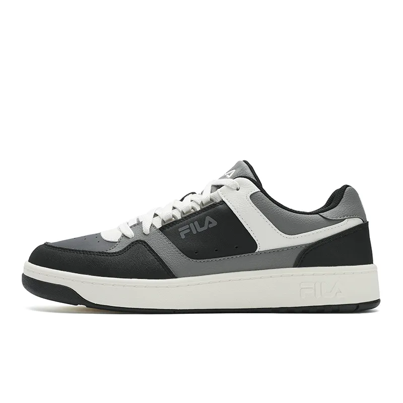FILA TARGA 1+ Breathable And Lightweight Low top Tennis Shoes Men's Black Gray