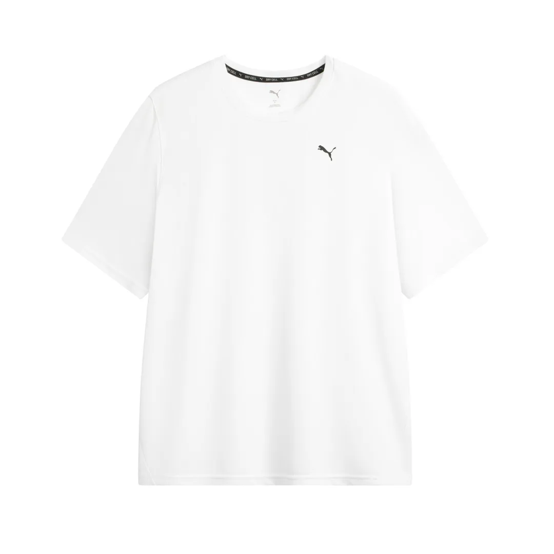 PUMA T Shirts Unisex White Crew Neck Moderate