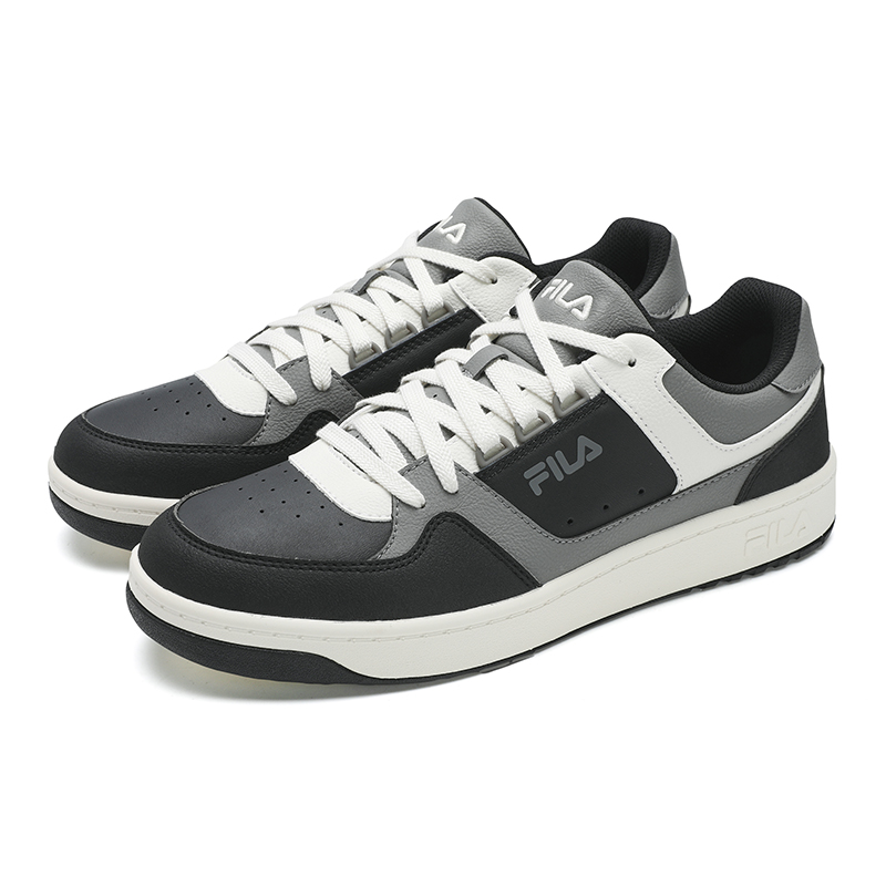 FILA TARGA 1+ Breathable And Lightweight Low top Tennis Shoes Men’s Black Gray