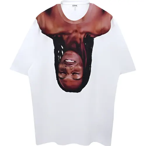 LOEWE T Shirts Men's White Crew Neck Moderate Straight Fit