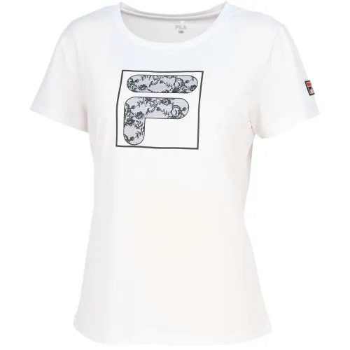 FILA Tennis Tops Women's White Crew Neck