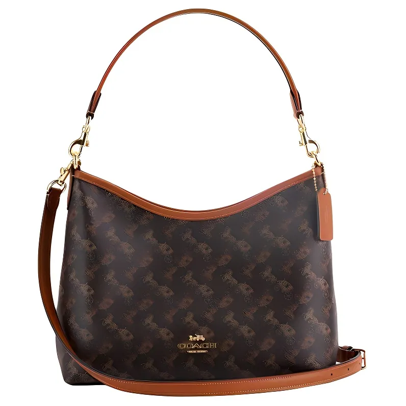 COACH Laurel Artificial Leather Shoulder Bag Large Women's Brown