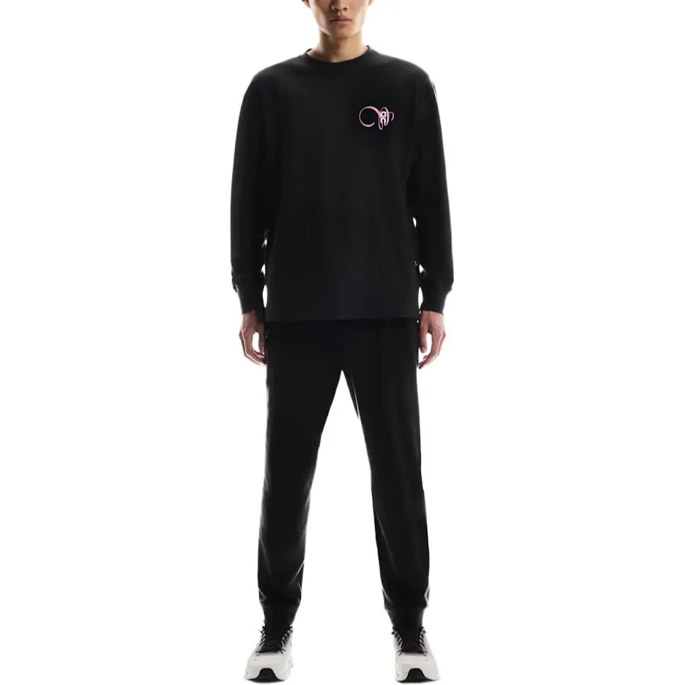 On Club Long T Graphic T Shirt Men's Black