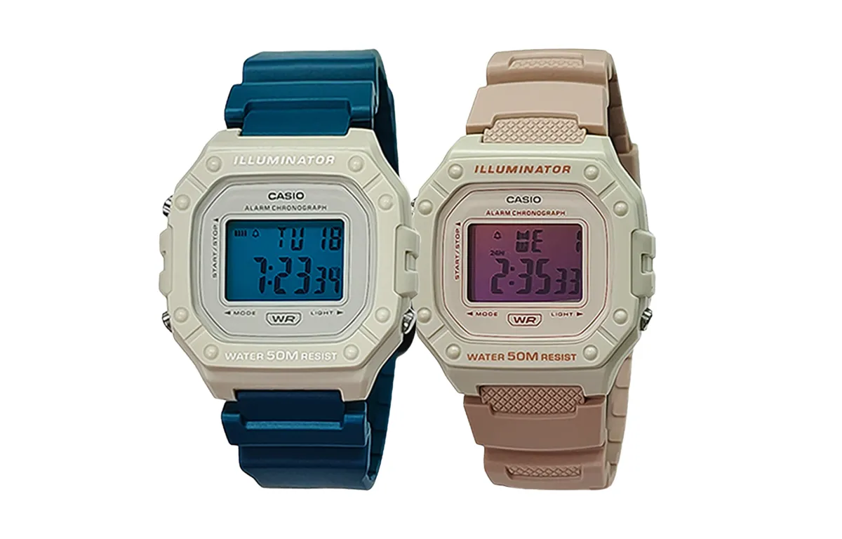 CASIO Custom Collection Quartz Movement Resin Strap Watch Unisex White Dial