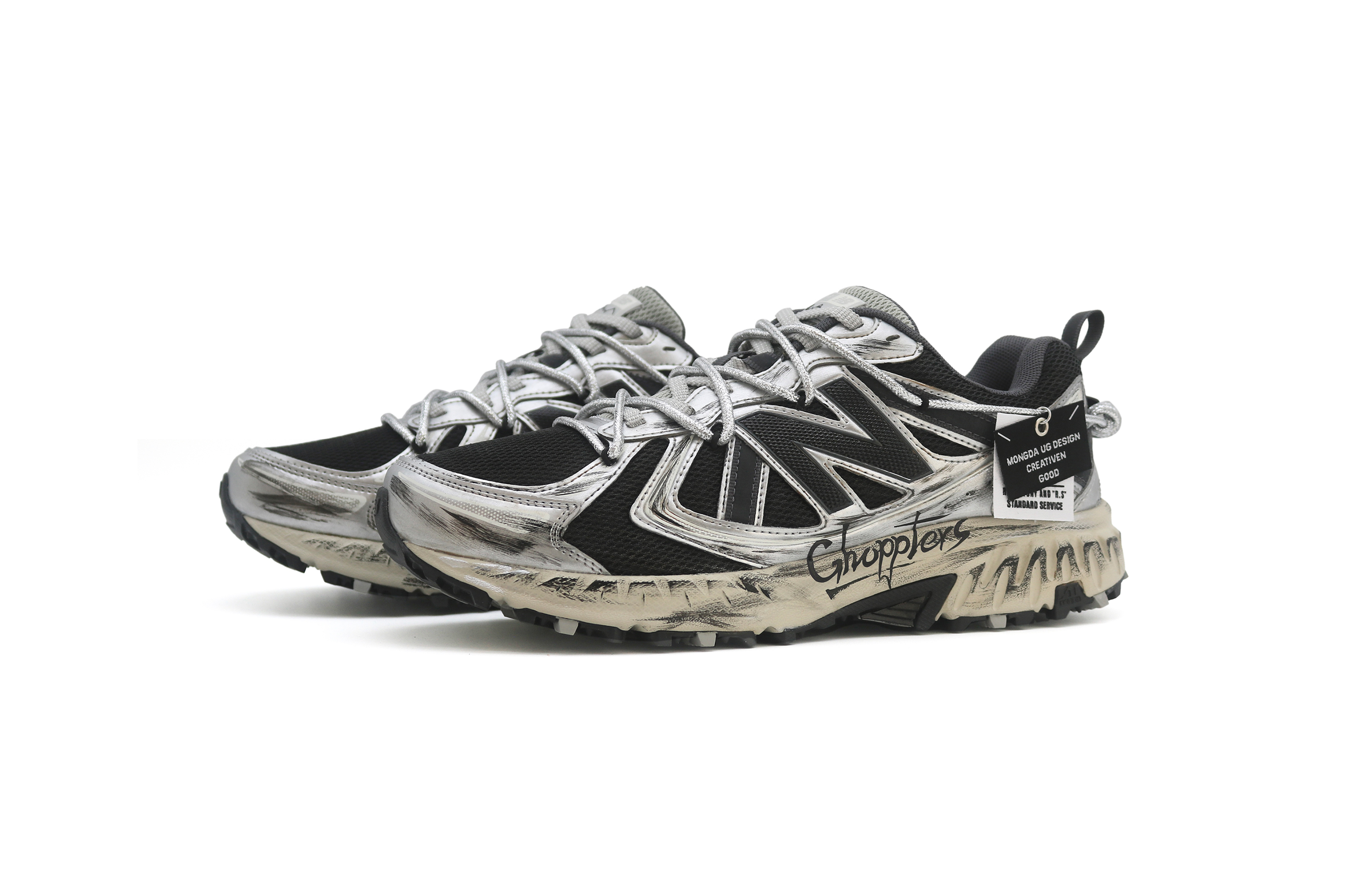 New Balance NB 410 V5 Abrasion Resistant Low top Casual City Commuting Running Shoes Unisex Black Silver