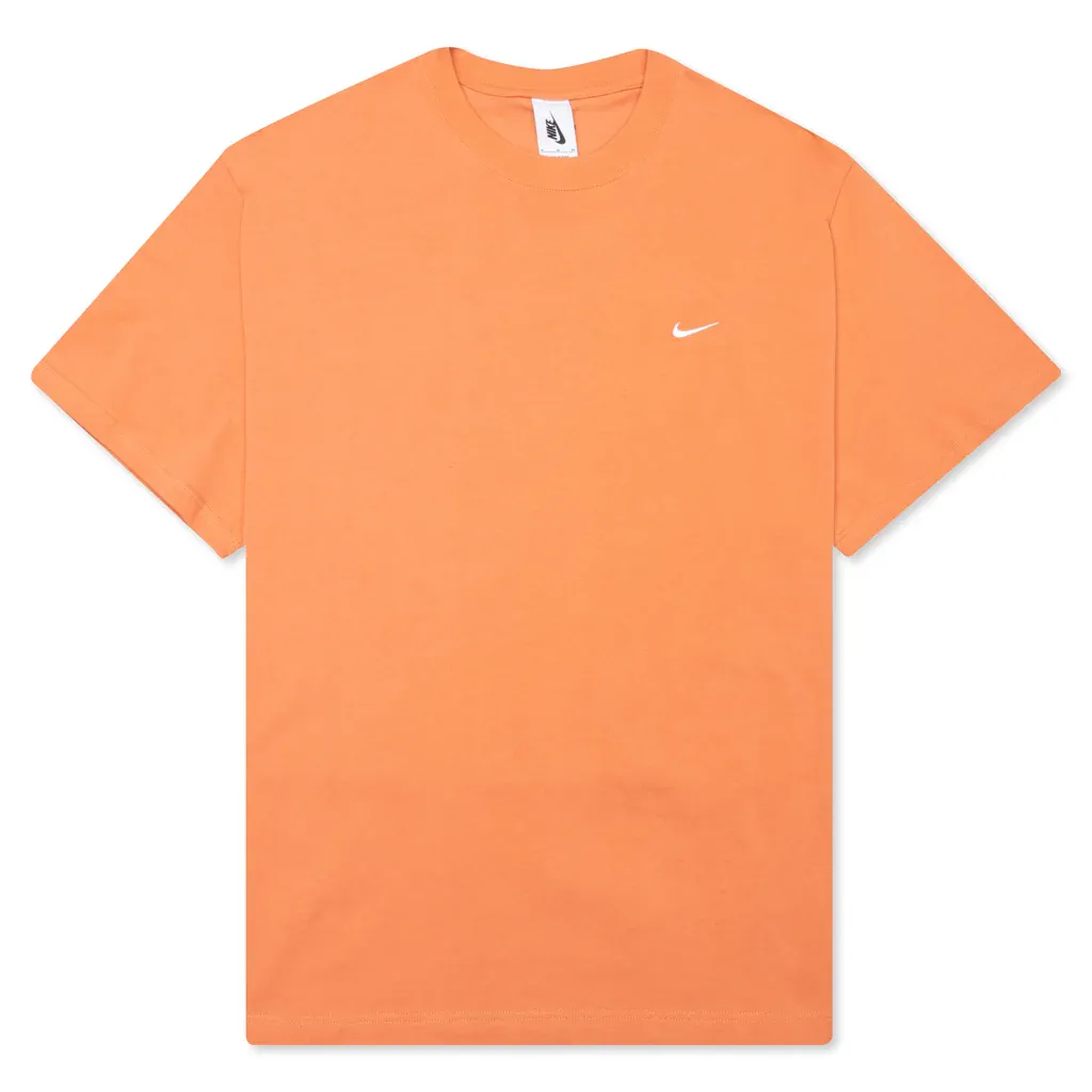 Nike T-Shirts Men's Orange Crew Neck Moderate Straight Fit