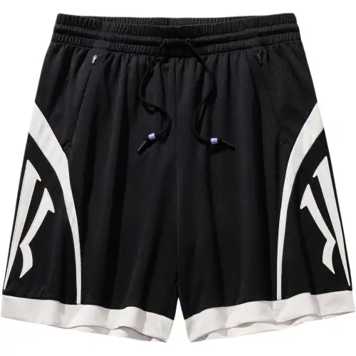 Anta Anta basketball series Kyrie Irving series simple and versatile loose color-blocked mid-waist lace-up quick-drying casual shorts for men and women.