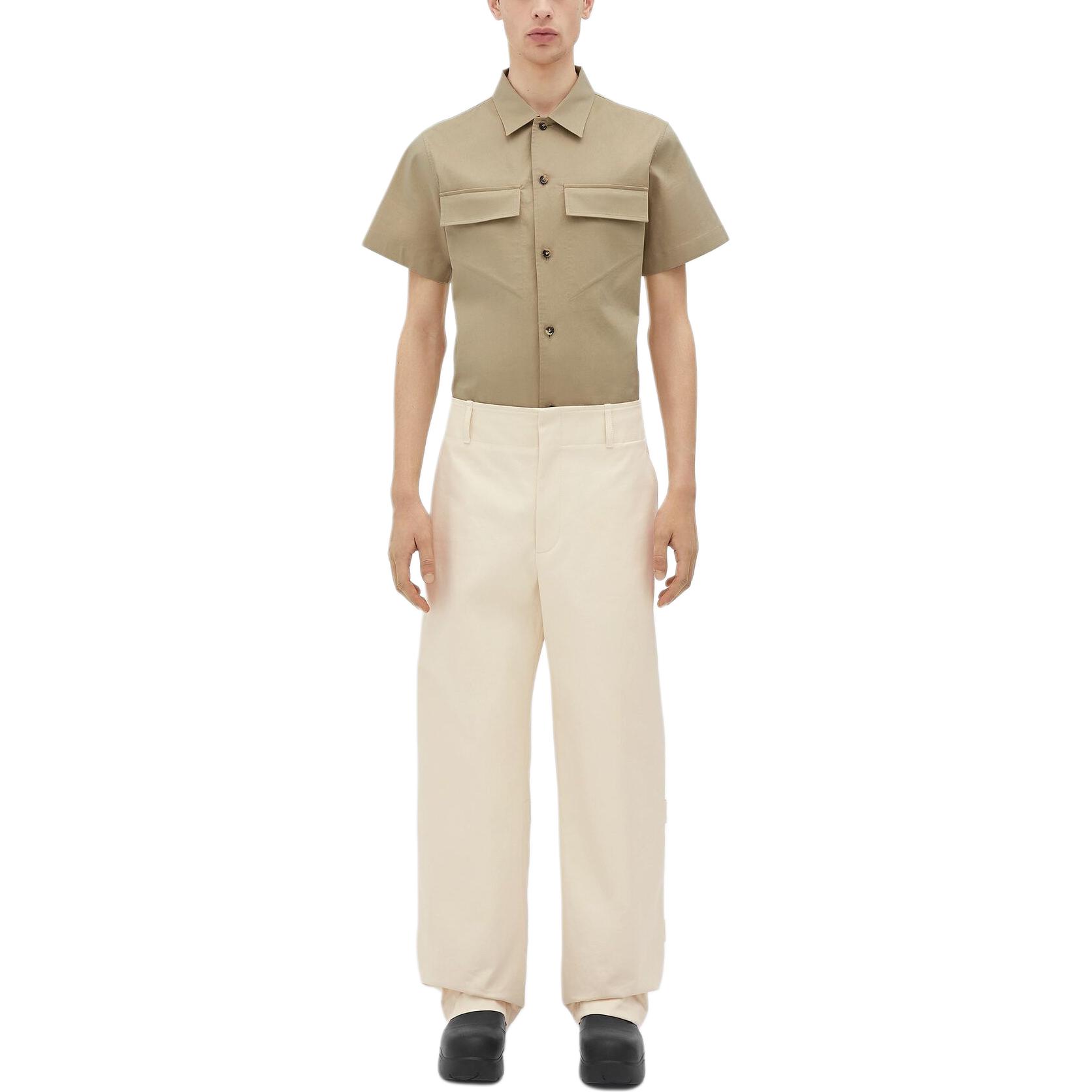 Bottega Veneta Shirts Men's Khaki Pointed Collar Moderate Other