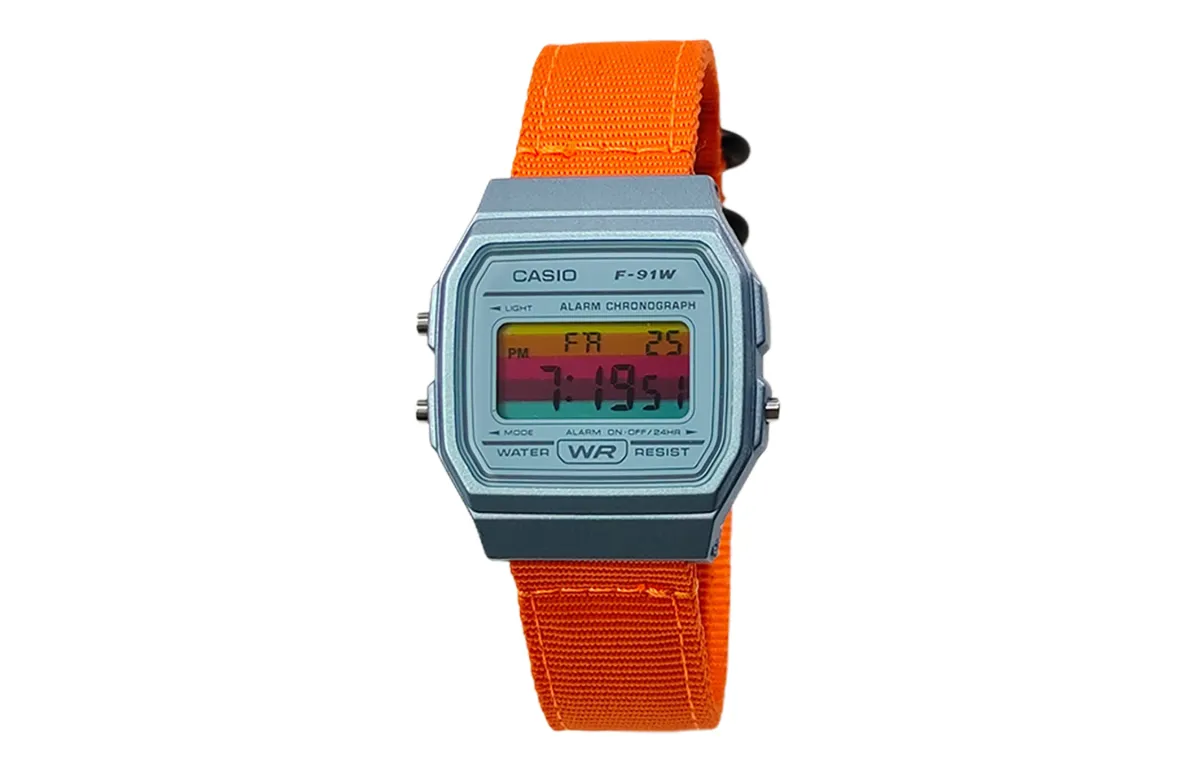 CASIO Custom Collection Quartz Movement Nylon Strap Watch Women's Watch Blue Dial