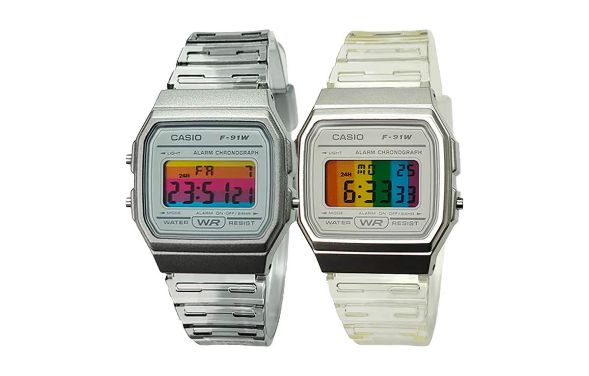 CASIO Custom Collection Quartz Movement Resin Strap Watch Unisex White Dial
