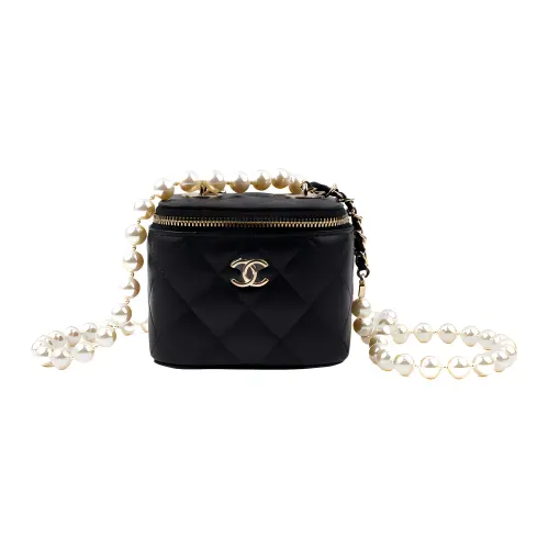 CHANEL Sheepskin Crossbody Bags Regular Women's Black
