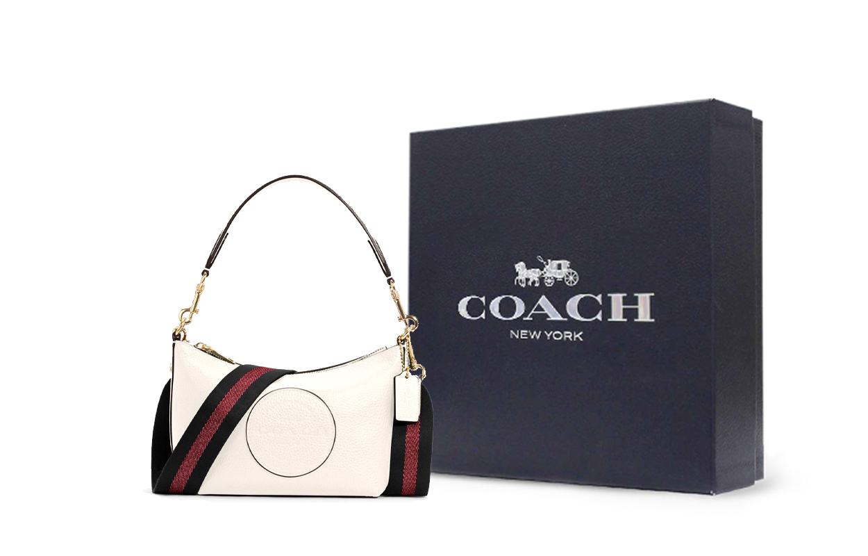 Женская сумка COACH Dempsey (белая) — фото 4