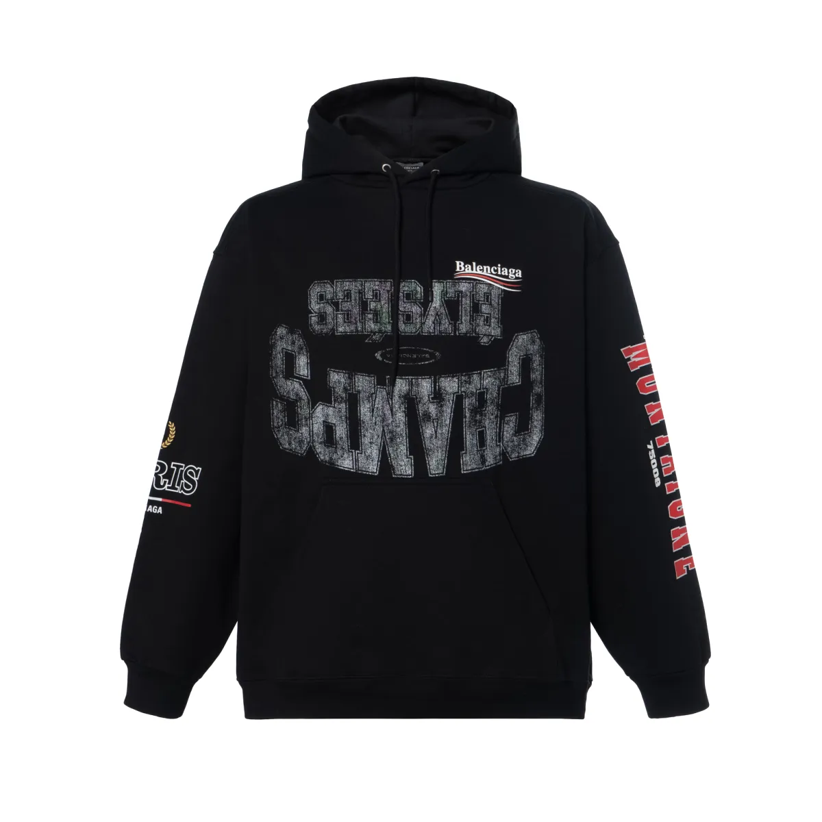 Balenciaga SS25 Sweatshirt Loose Fit Men's Black