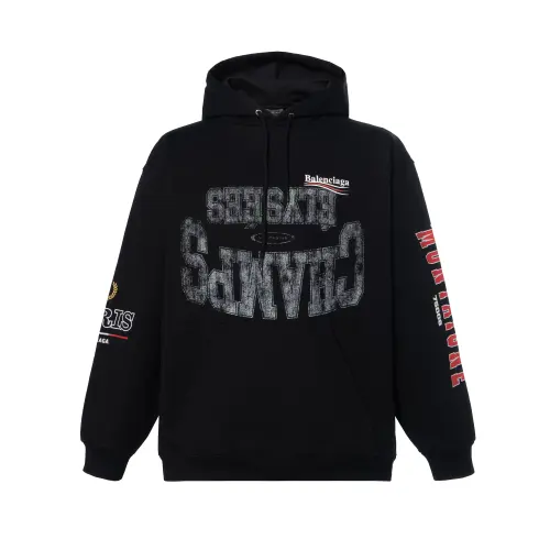 Balenciaga SS25 Sweatshirt Loose Fit Men's Black