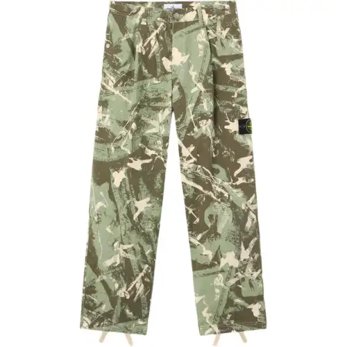 STONE ISLAND Casual Pants Men's Army Green