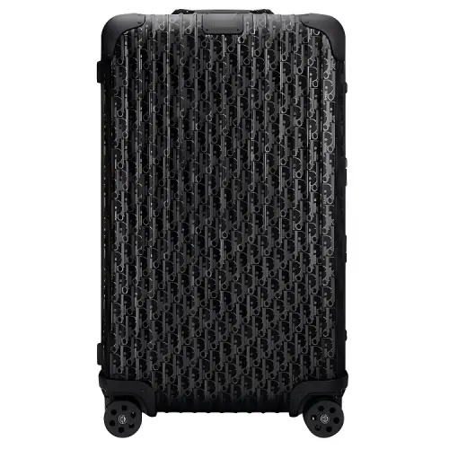 DIOR Aluminum Trolley Bag 28 Inch Men's Black