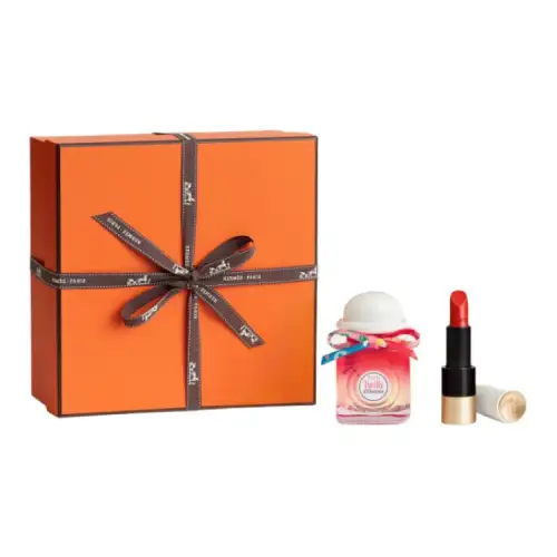 HERMES Hermès Silk Liyun Perfume + Satin Lipstick Gift Box Set Fragrance Parfum Lychee Ginger Flower