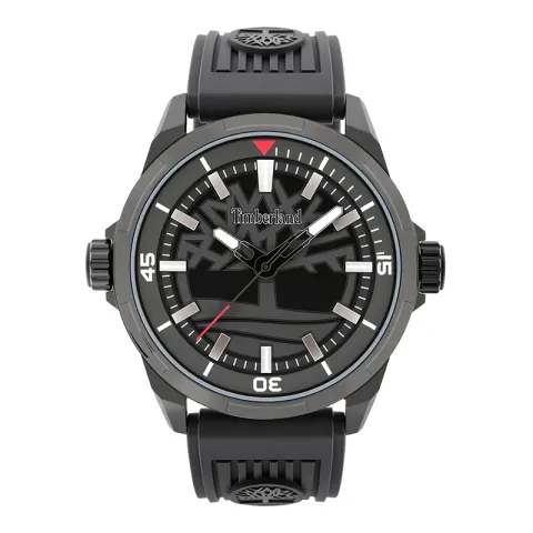 Timberland Bergeron Wrist Watches Quartz Movement Silicone Strap Black Dial Men's Watches