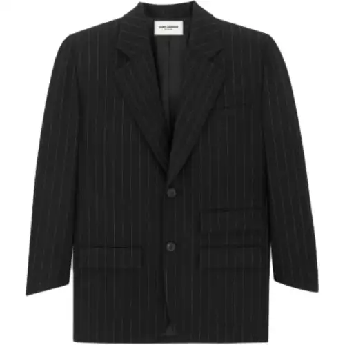 SAINT LAURENT Business Suits Women's Black Suit Collar Moderate Other