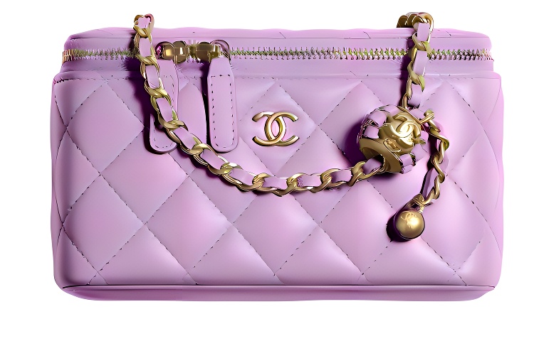 CHANEL 22SS Sheepskin Shoulder Bag, Crossbody Bag Women's Purple