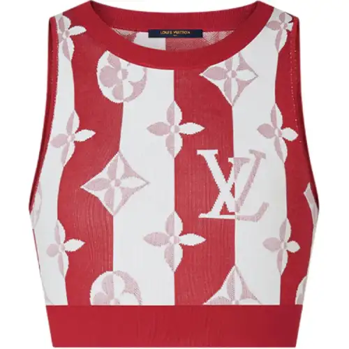 LOUIS VUITTON New Quarterly Products Of LV Camisoles Women's Red Crew Neck Moderate Other