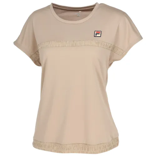 FILA Tennis Tops Women's Brown Crew Neck Moderate