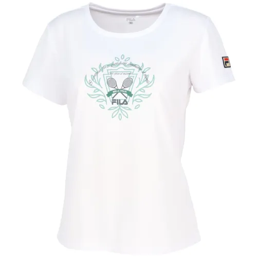 FILA Tennis Tops Women's White Crew Neck Moderate