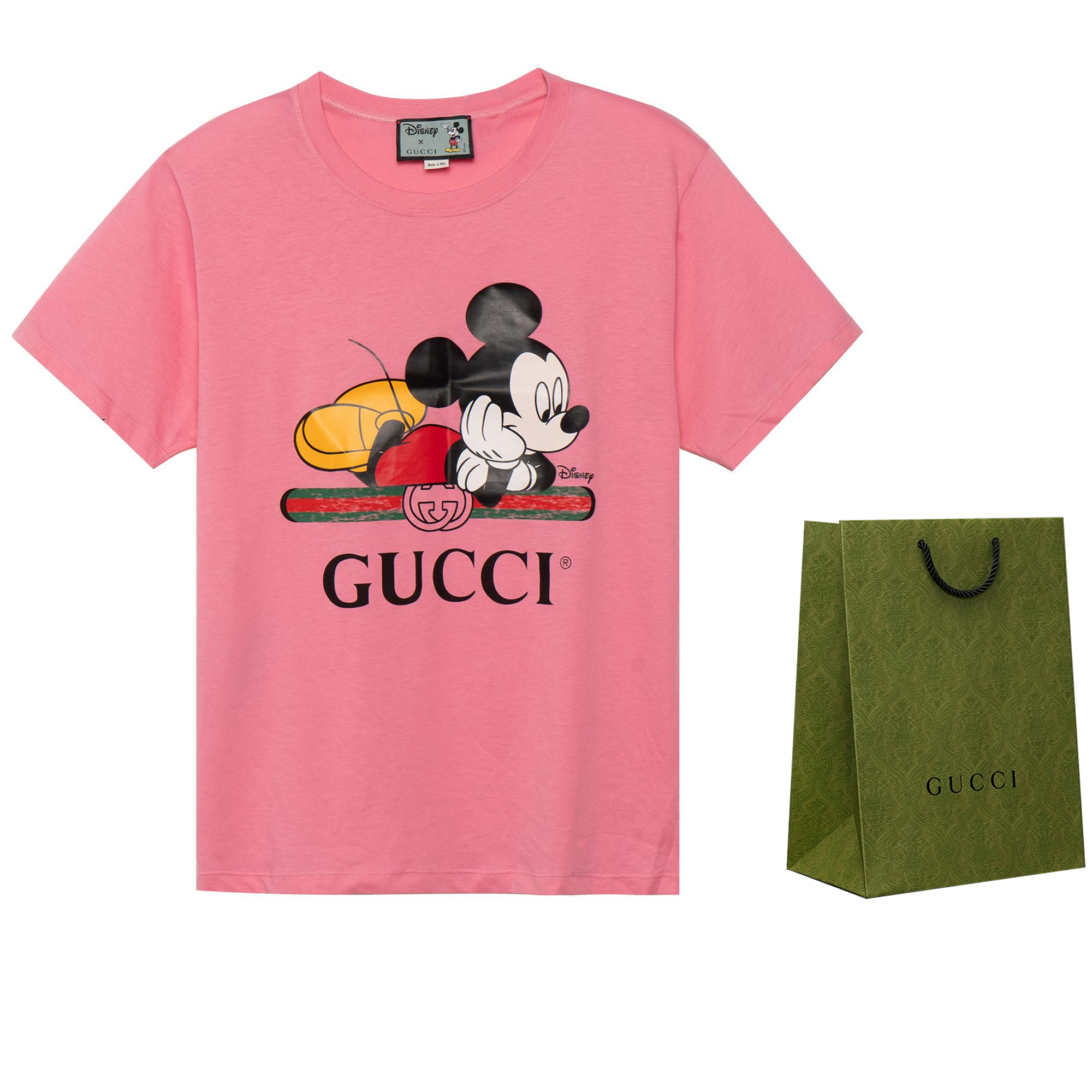 Женская футболка Gucci x Disney (розовая) — фото 8