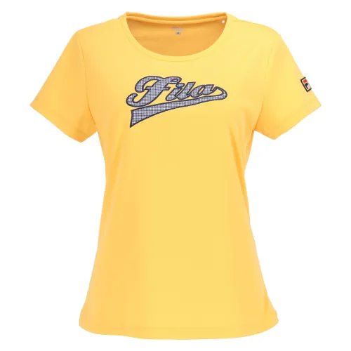 FILA Tennis Tops Women's Yellow Crew Neck Moderate