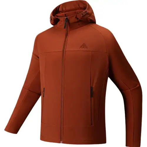Anta Outdoor Collection Earthy Shell 3.0 Athleisure Minimalist Style Solid Color Hooded Fleece Lined Jackets & Coats