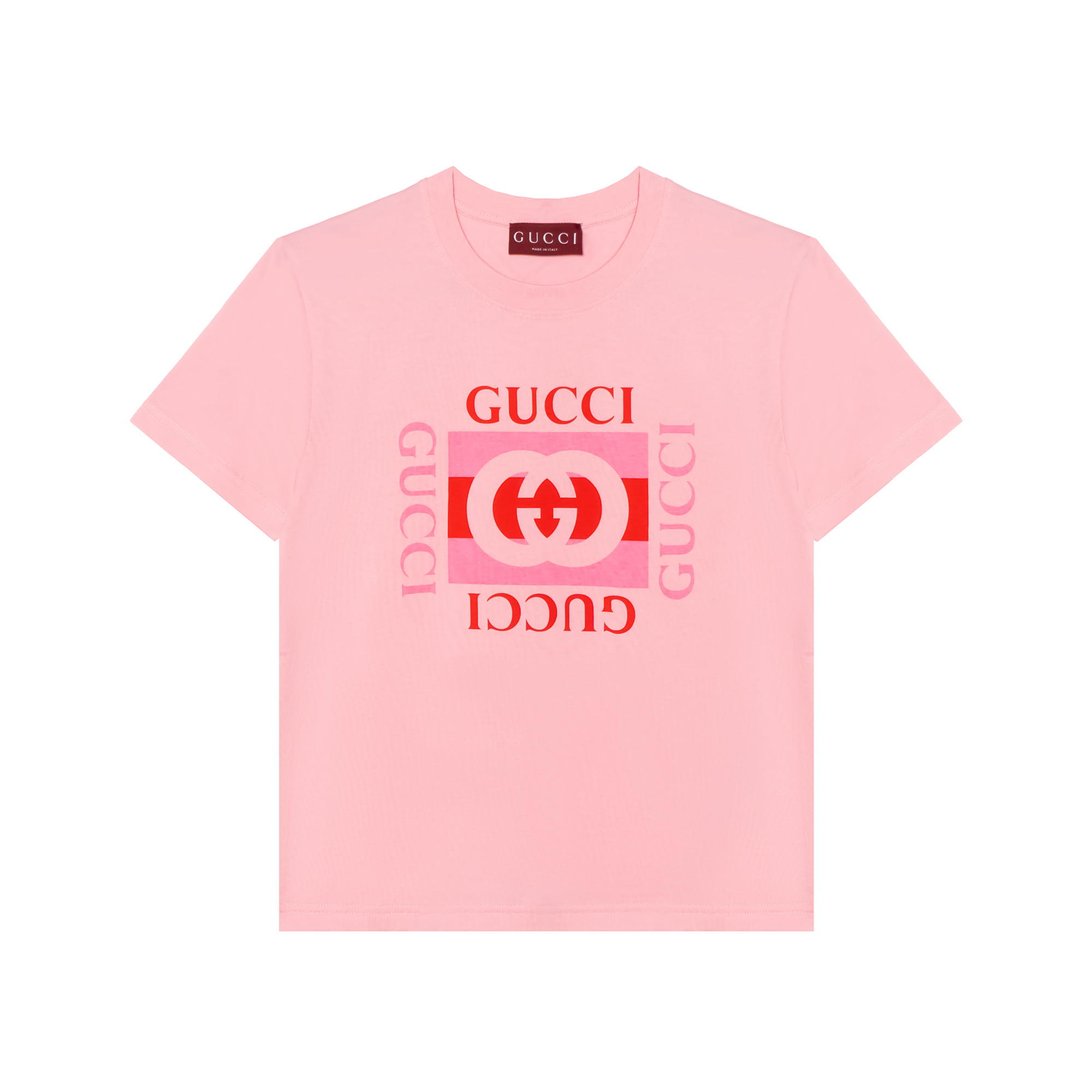 Женские футболка Gucci GUCCI SS24 Logo T (розовая)