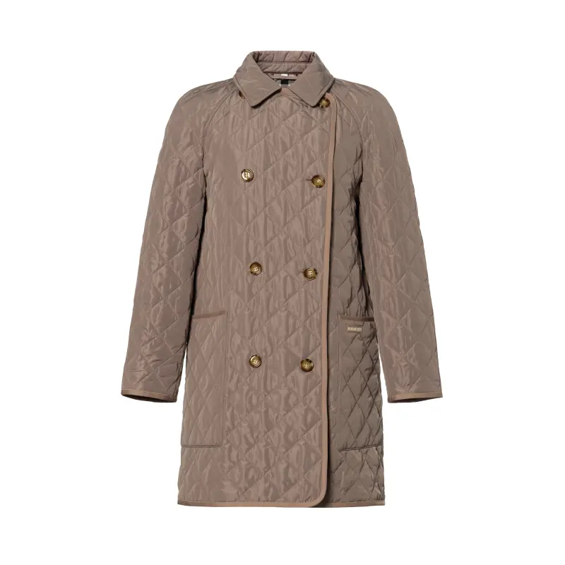 Burberry Puffer Jacket Women's Gray Sage Green