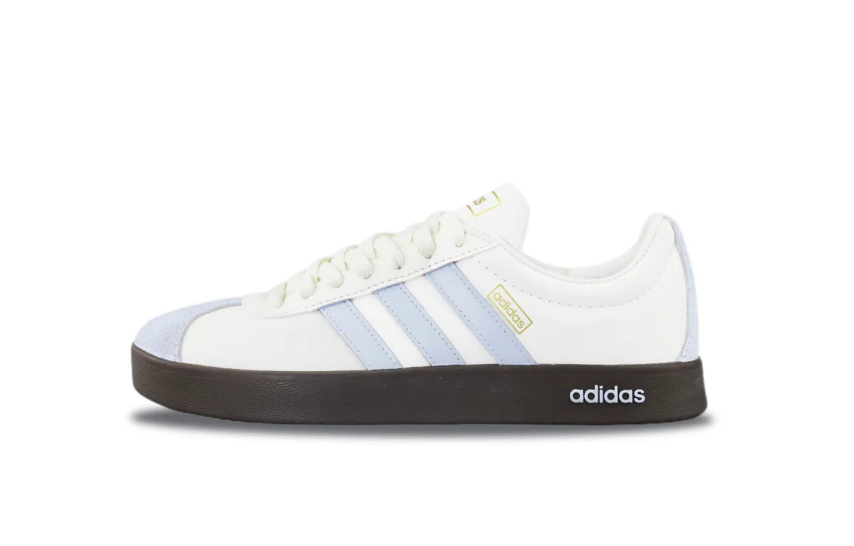 Adidas VL COURT 2.0 Abrasion Resistant Abrasion Resistant Low top Skateboard Shoes Unisex Light Blue
