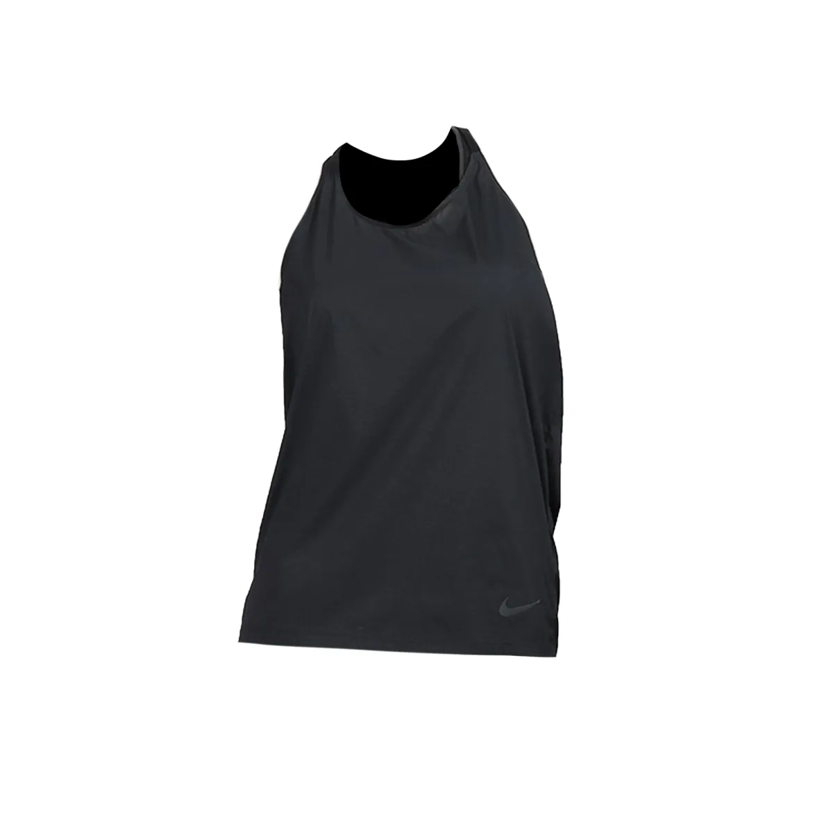 Nike Swoosh Camisoles Women's Black Crew Neck Moderate Straight Fit