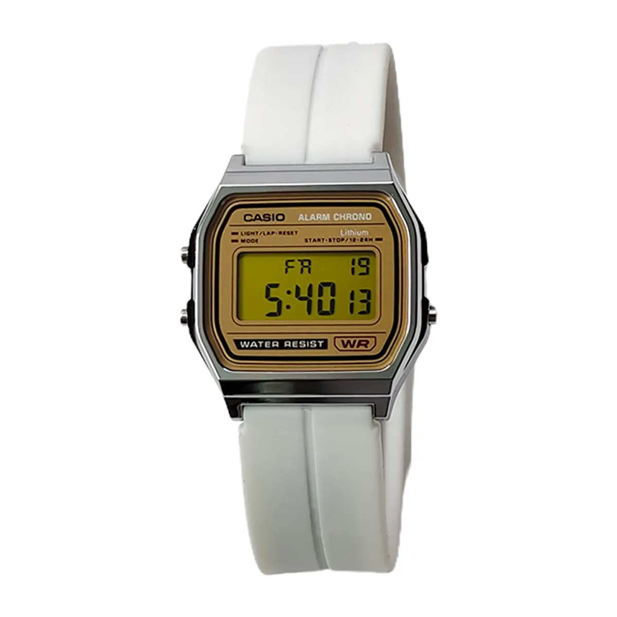 CASIO Custom Collection Electronic Movement Silicone Strap Watch Women's Watch Gold Dial