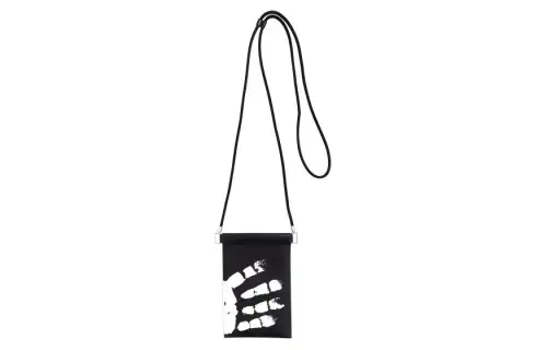Maison Margiela Cow Leather Cell Phone Pouch Unisex Black & White