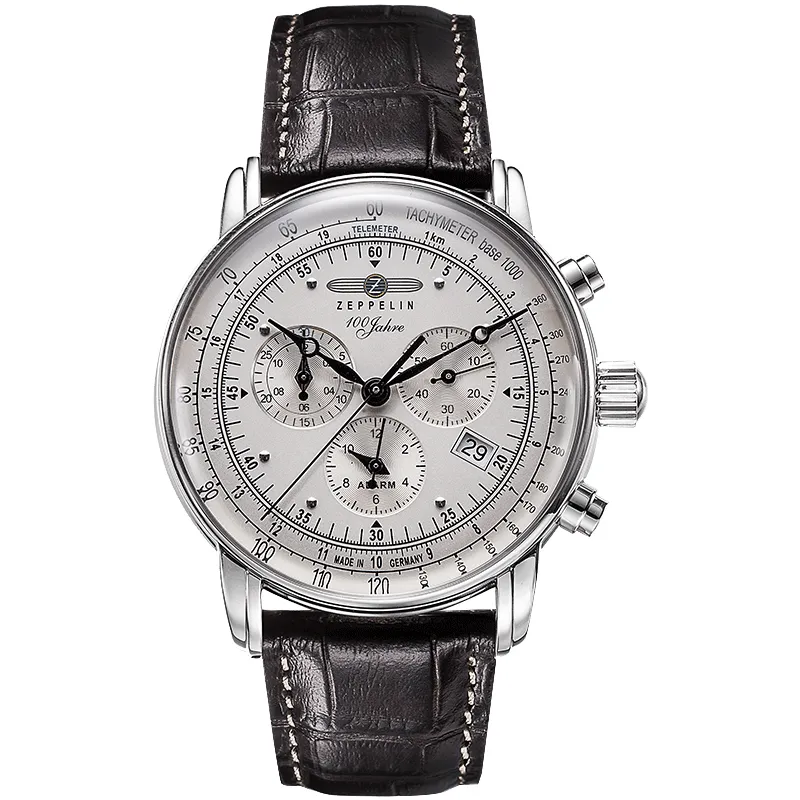 ZEPPELIN Hundred Years Collection Quartz Movement Men's Watches Watch Silver Dial Stainless Steel Case