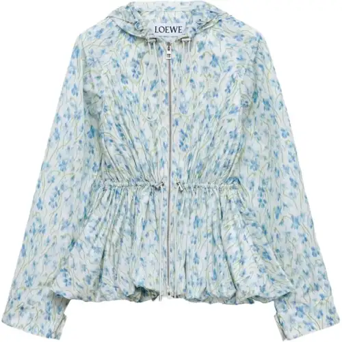 LOEWE Allover Floral Printed Hooded Jacket