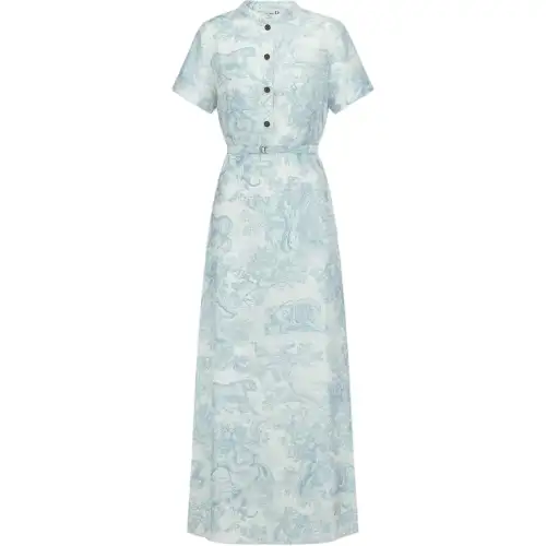 DIOR Short Sleeved Dress Women's Green