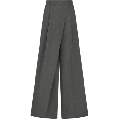 DIOR Casual Pants Women's Gray Moderate Wide Leg Pants