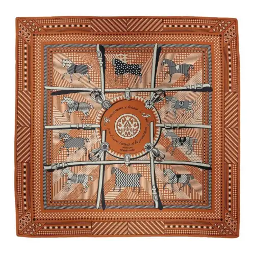 HERMES Cashmere Shawls Men's Multicolor