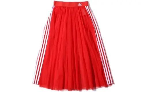 adidas originals Sleek Pleated Tulle Skirt Red