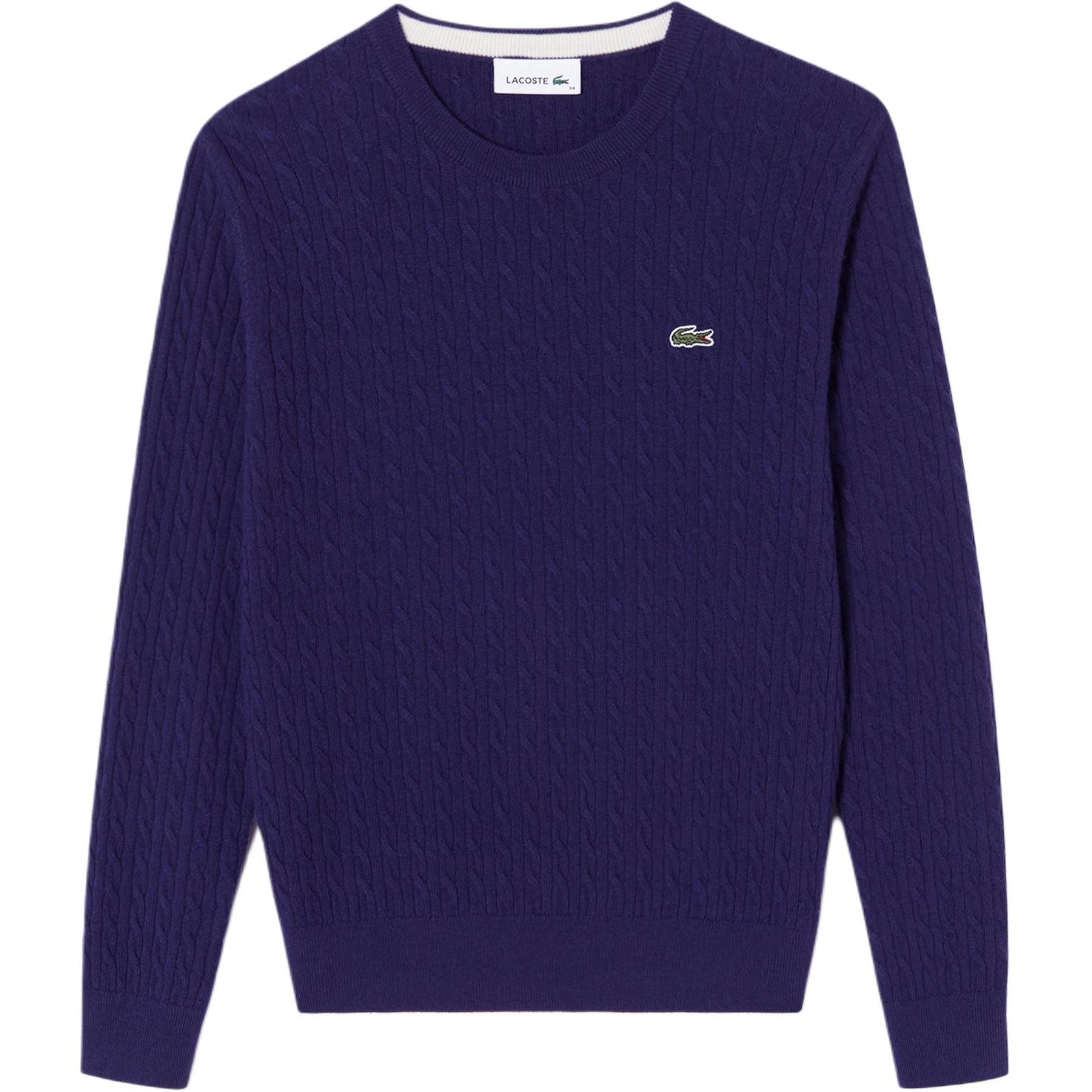 Женский свитер LACOSTE Косичка (фиолетовый)