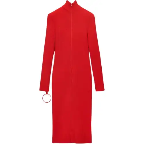 LOEWE Long Sleeved Dresses Women's Red Moderate Mid Length