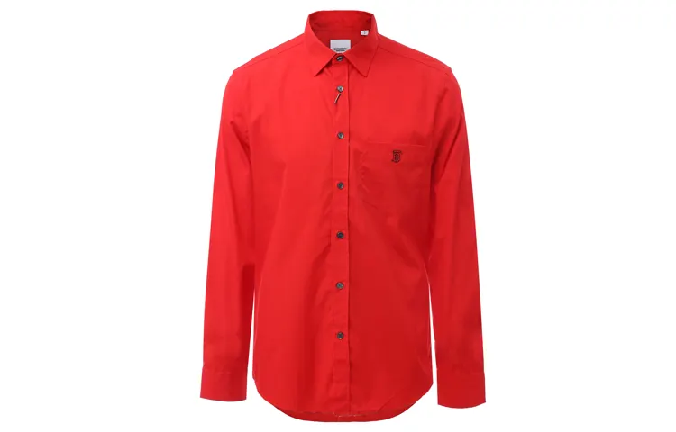 Burberry Shirts Men's Red Pointed Collar Moderate Other