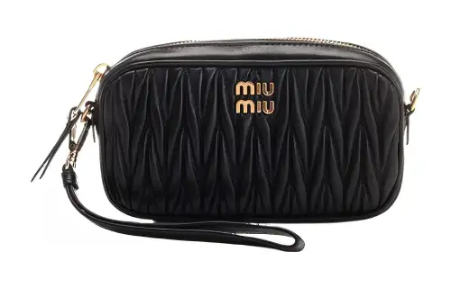 MIU MIU Lambskin Clutch Women's Black